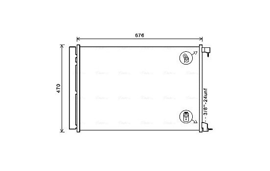 Condenser, air conditioning MS5678D Ava Quality Cooling