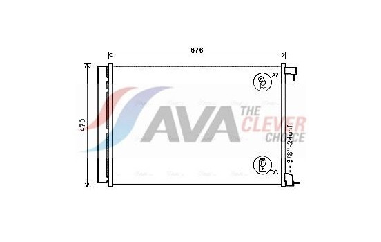 Condenser, air conditioning MS5678D Ava Quality Cooling