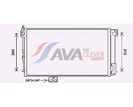 Condenser, air conditioning MS5696D Ava Quality Cooling