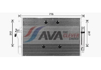 Condenser, air conditioning MS5724D Ava Quality Cooling