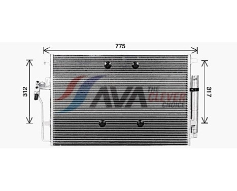 Condenser, air conditioning MS5724D Ava Quality Cooling