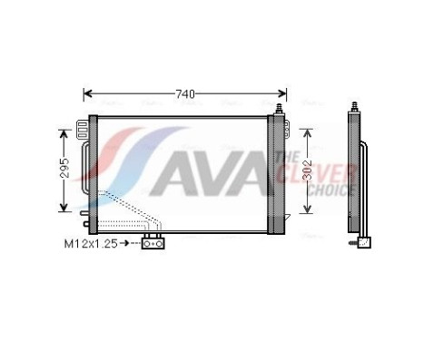 Condenser, air conditioning MSA5200D Ava Quality Cooling, Image 2