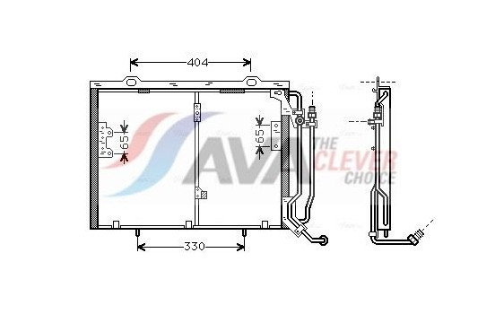 Condenser, air conditioning MSA5245 Ava Quality Cooling