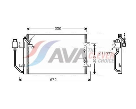Condenser, air conditioning MSA5257D Ava Quality Cooling