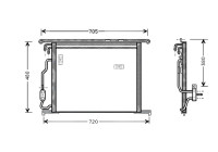 Condenser, air conditioning MSA5280 Ava Quality Cooling