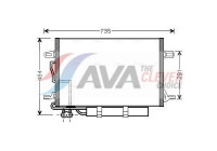 Condenser, air conditioning MSA5307D Ava Quality Cooling