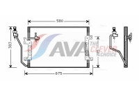 Condenser, air conditioning MSA5330 Ava Quality Cooling