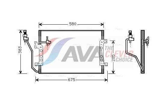 Condenser, air conditioning MSA5330 Ava Quality Cooling