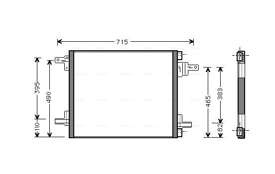 Condenser, air conditioning MSA5345 Ava Quality Cooling