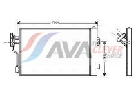 Condenser, air conditioning MSA5352D Ava Quality Cooling