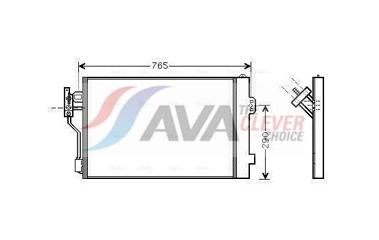 Condenser, air conditioning MSA5352D Ava Quality Cooling