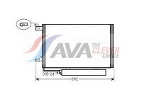 Condenser, air conditioning MSA5386D Ava Quality Cooling