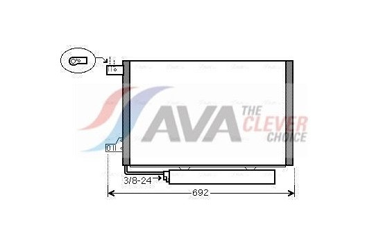 Condenser, air conditioning MSA5386D Ava Quality Cooling