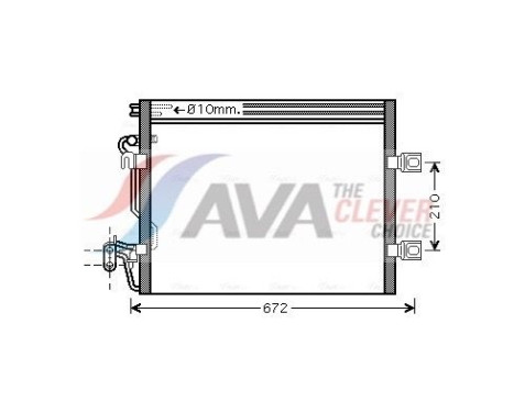 Condenser, air conditioning MSA5392 Ava Quality Cooling, Image 2