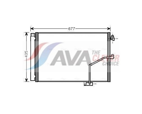 Condenser, air conditioning MSA5450D Ava Quality Cooling, Image 3