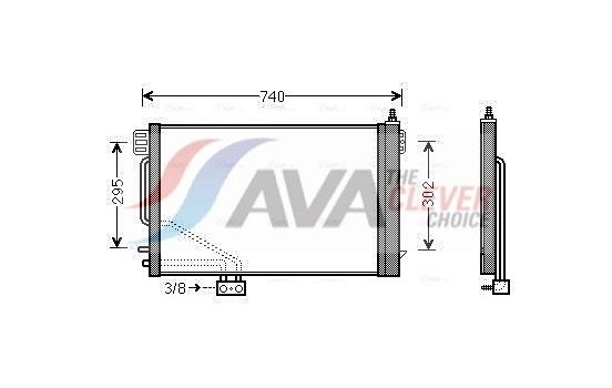 Condenser, air conditioning MSA5493D Ava Quality Cooling
