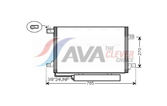 Condenser, air conditioning MSA5579D Ava Quality Cooling