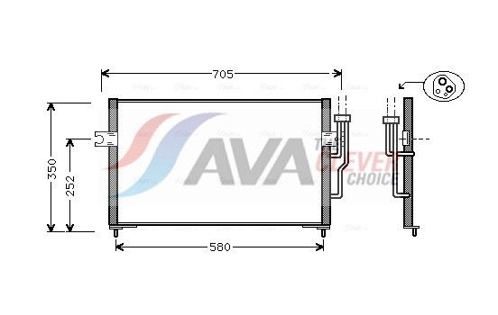 Condenser, air conditioning MT5100 Ava Quality Cooling