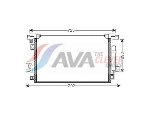 Condenser, air conditioning MT5210D Ava Quality Cooling, Image 2