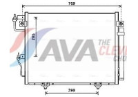 Condenser, air conditioning MT5231D Ava Quality Cooling