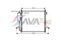 Condenser, air conditioning MT5239D Ava Quality Cooling