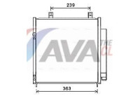Condenser, air conditioning MT5251D Ava Quality Cooling