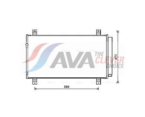 Condenser, air conditioning MT5258D Ava Quality Cooling, Image 2