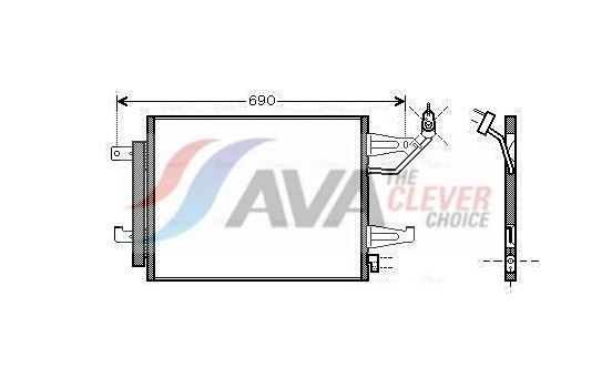 Condenser, air conditioning MTA5177D Ava Quality Cooling