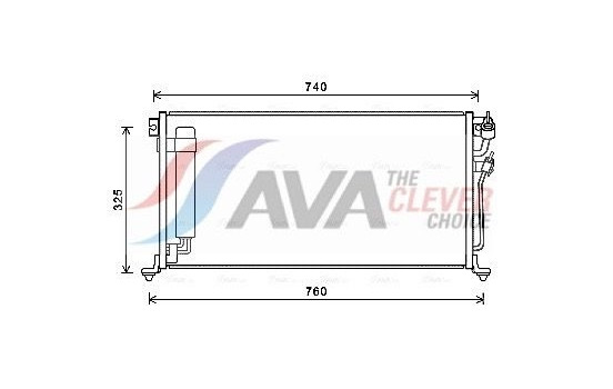 Condenser, air conditioning MTA5220D Ava Quality Cooling