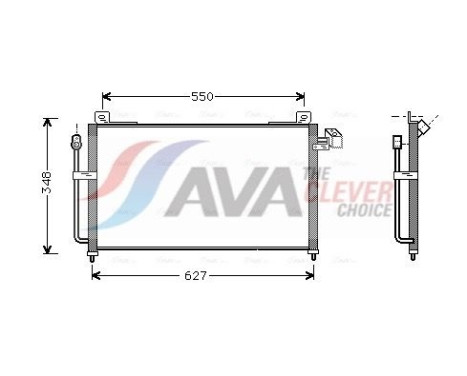 Condenser, air conditioning MZ5141 Ava Quality Cooling