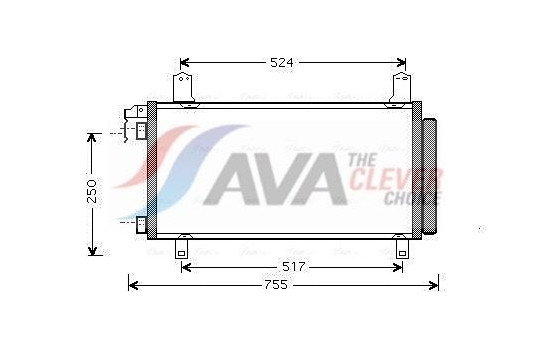 Condenser, air conditioning MZ5158D Ava Quality Cooling
