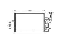 Condenser, air conditioning MZ5184D Ava Quality Cooling