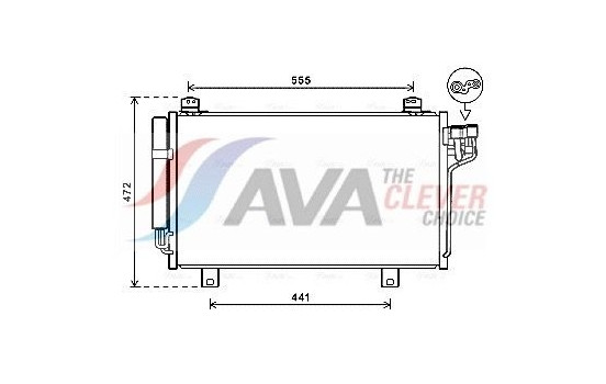 Condenser, air conditioning MZ5260D Ava Quality Cooling