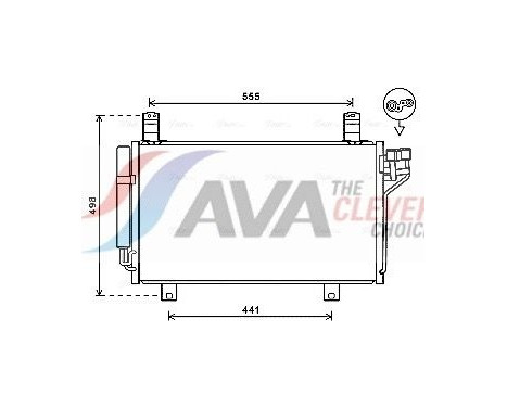 Condenser, air conditioning MZ5264D Ava Quality Cooling, Image 2
