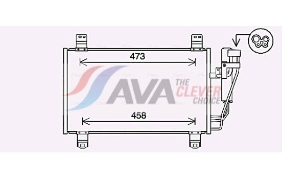 Condenser, air conditioning MZ5283D Ava Quality Cooling