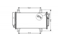 Condenser, air conditioning MZA5231D Ava Quality Cooling