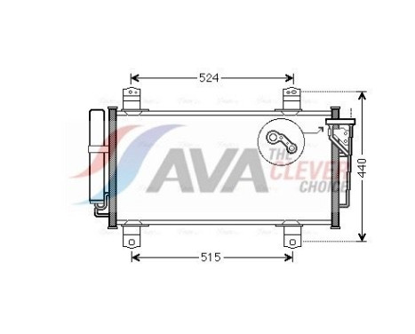 Condenser, air conditioning MZA5231D Ava Quality Cooling, Image 2