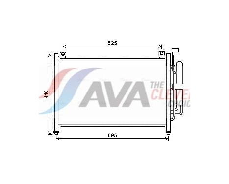 Condenser, air conditioning MZA5236D Ava Quality Cooling
