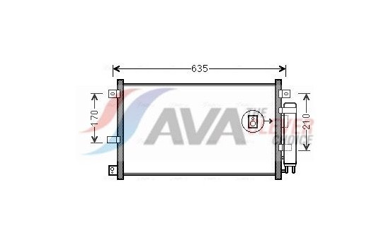 Condenser, air conditioning MZA5238D Ava Quality Cooling
