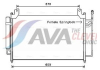 Condenser, air conditioning MZA5240D Ava Quality Cooling
