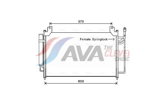 Condenser, air conditioning MZA5240D Ava Quality Cooling