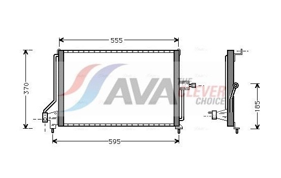 Condenser, air conditioning OL5209 Ava Quality Cooling