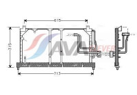 Condenser, air conditioning OL5224 Ava Quality Cooling