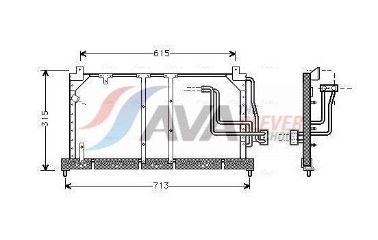 Condenser, air conditioning OL5224 Ava Quality Cooling