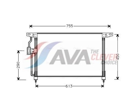 Condenser, air conditioning OL5228 Ava Quality Cooling