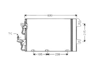 Condenser, air conditioning OL5366D Ava Quality Cooling