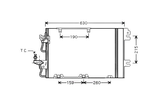 Condenser, air conditioning OL5367D Ava Quality Cooling