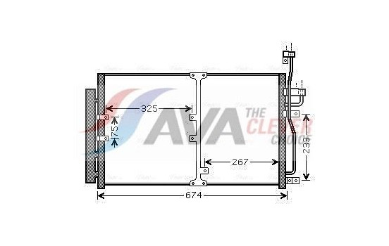 Condenser, air conditioning OL5425D Ava Quality Cooling
