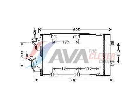 Condenser, air conditioning OL5454D Ava Quality Cooling, Image 2