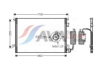 Condenser, air conditioning OL5457D Ava Quality Cooling